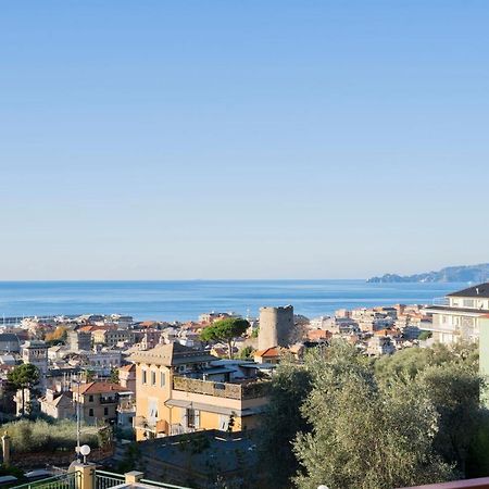 093 - Casa Panorama, Vista Mare E Vista Portofino, 500 Metri Centro Di Chiavari, Posto Auto Gratis Incluso Leilighet Eksteriør bilde