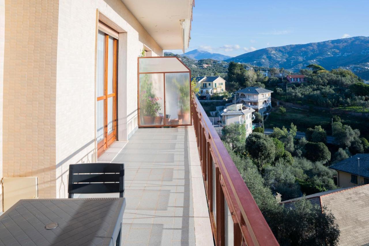 093 - Casa Panorama, Vista Mare E Vista Portofino, 500 Metri Centro Di Chiavari, Posto Auto Gratis Incluso Leilighet Eksteriør bilde