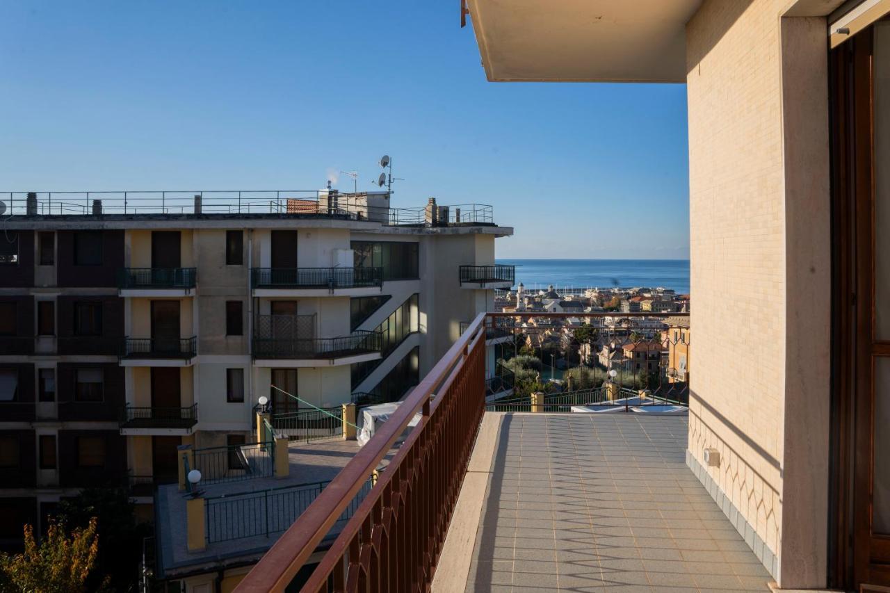 093 - Casa Panorama, Vista Mare E Vista Portofino, 500 Metri Centro Di Chiavari, Posto Auto Gratis Incluso Leilighet Eksteriør bilde